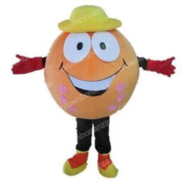 Adult Size orange ball Mascot Costumes Halloween Cartoon Character Outfit Suit Xmas Outdoor Party Outfit Unisex Promotional Advertising Clothings