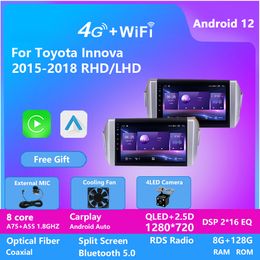 Car Multimedia Video Player 10 Inch GPS Head Unit For TOYOTA INNOVA 2015-2018 LHD Auto Radio Android 8GB Ram 128GB Rom