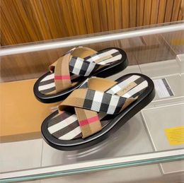 Fashion Beach Slippers Sandals Men's Vintage Pool Fun Onyx Resin Flats Cross Canvas Striped Double Ankle Front Strap Slides platform Casuals Slider Flip Flops EU 38-45