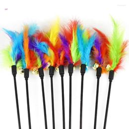 Cat Toys Interactive Teaser Feather Toy Wand For Cats Kitten