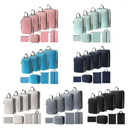 Storage Bags H55A Travel Bag Light Pack Waterproof Portable Luggage Packing Clothing Packaging 8-Piece Set