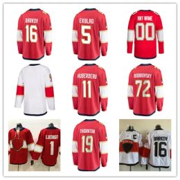 CUSTOM Top StitchHockey Jerseys Tkachuk 19 Barkov 16 Huberdeau 11 Aaron Ekblad 5 Bobrovsky 72 Luongo 1 Giroux 28 Jesrey Red White Colour Size