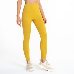 Active Pants 22Colors No Front Seam Plus Size Yoga Sport Leggings Women High Waist Hip Lifting Fitness Workout Tight With Hidden Pocket