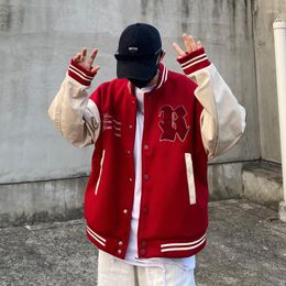 Men's Jackets American Embroidery Letter Baseball Uniform Men's Jacket Coat Y2K Streetwear Hip-hop Retro Loose Women Couple Tops Unisex