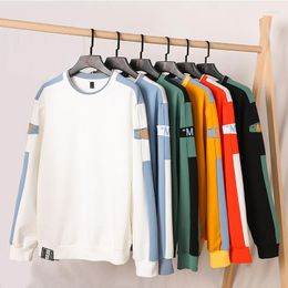 Men's T Shirts 2023 Men Round Neck T-shirt Spring Autumn Style Print Loose Pullover Clothes Fashion Teens Long Sleeve Top