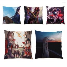 Pillow S Cover Anime Pattern Living Room Decoration Polyester Linen Decorative Cases Velvet Fabric Home Decor Pilow E0942