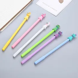 Pcs Creative Cartoon Cute Sunny Day Doll Black Neutral Pen Full Needle Tube Gel Kawaii School Supplies Wholesale