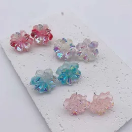 Stud Earrings Post Laser Camellia Flower Earring Women Girls Product Fashion Jewelry Accessories Party Gift 2024 Style