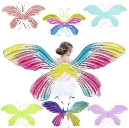 Party Decoration Large Size Colorful Butterfly Foil Balloon Fairy Wing Balloons Wing Balloon Girl Butterfly Theme Birthday Wedding Party Decor