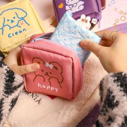 Storage Bags Multifunctional Sanitary Pad Cosmetic Bag Portable Lovely Tampon Earphone Case Coin Wallet Mini Travel Organiser