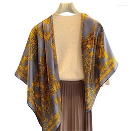 Scarves Mulberry Silk Scarf Shawl Ladies Large Square Neck 2023 For Women Wrap Bandana Kerchief Spring Luxury Hijab Shawls