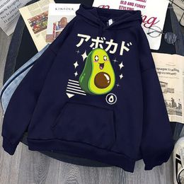 Women's Hoodies 2023 90s Kawaii Avocado Graphic Vegan Grunge Funny Cartoon Sweatshirt Friends Cute Fashion Warm Hoody Femal