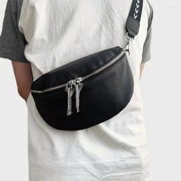 Поясные сумки, повседневные нагрудные сумки для женщин, 2023, дорожная сумка через плечо из натуральной кожи, женская сумка через плечо с широким плечевым ремнем, дизайнерские повседневные поясные сумки