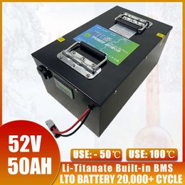 52V 50AH LTO Built-in 80A 100A 150A BMS 48V Electric Scooter Citycoco Tricycle Golf Cart Trolling Motor Lithium Titanate Battery