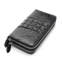 Wallets Fashion Business Men's Alligator Crocodile Genuine Leather Long Organizer Wallet Men Card Holder Purse