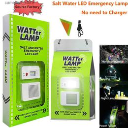 Camping Lantern Portable Outdoor Camping Lamp Salt Water LED Emergency Lamp for Camping Night Fishing Lamp Energy Saving Lamp Travel Supplies Q231116