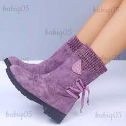 Boots Large size short tube women's boots autumn and winter new women's shoe style T231115