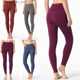 lu lus lemen Capris Yoga Outfit lulu lu Pants Women yoga outfit Girls High Waist Running Outfits Ladies Sports Full Leggings Lady Pant Workout 2023s YW9K