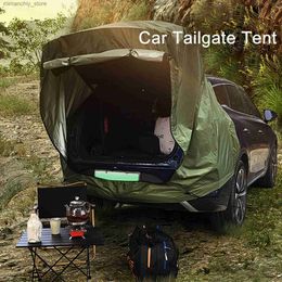 Tents and Shelters 1 Set Camping Tent Kits SUV Cabana Tent With Awning Shade Large Space Wide Vision Car Tailgate Tear-Resistant Tent Rear Tent Q231117