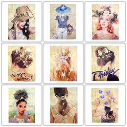 Fashion new personality large square beauty pattern printed sewing cloth stickers decorative repair clothes torn patches