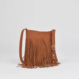 Waist Bags 2023 Korean INS Quan Xiulin Same Retro Tassel Bag One Shoulder Crossbody High Sense Small Design Women's