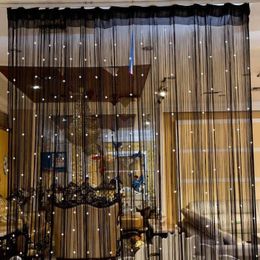 Curtain 100200cm Romantic Beads Design Crystal Home Accessories For Bedroom Living Room Tassel Decoration cortinas 230414