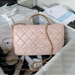 23New Designer Bag 10A Top Quality Women's Luxury Fashion Handbag Bag Sheepskin Shoulder Bag Flip Flap Bag Chain Bag Cosmetic Crossbody 22 and 24.5cm Lady Purse With Box
