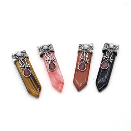 Pendant Necklaces Natural Stone Pendants Sword Shape Crystal Quartz Agate Charms For Jewellery Making Necklace