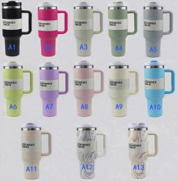 Stainless Tumblers Bottles With Handle Tumbler 40oz Steel Travel Lids Straw To Coffee Mugs Insulated Termos 40 Oz Cups Ready Ca Hhlcl