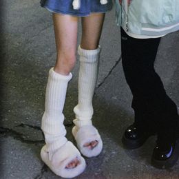 Women Socks Pile Style Knee Pads Spring Autumn And Winter White Calf Women's Warm Lolita Long Leggings Punk
