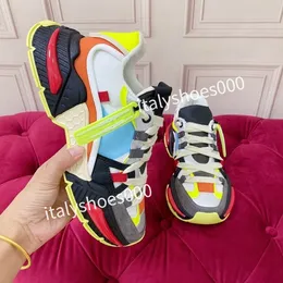 Mens Fashion Sports Shoes Black Rainbow Heel Trainer Womens Casual Runner Sneakers Outdoor2023