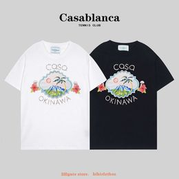 Casablanca Casa Blanca Casablanc Designer Fashion Clothing Tshirt Luxury Mens Casual Tees Coconut Bamboo Knot Brand Text Art Digital Printing Short Sleeve Tsh U24I