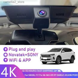 Car DVRs New!Plug and Play Dash Cam Car DVR UHD Video recorder Camera USB Port For HAVAL F7 F7x H6 H6S H9 XY DARGO JOLION POER 4K Dashcam Q231115