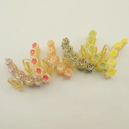 Hair Clips NH02 Wmens Fashion Hairwear Plastic Double Colours Flowers Lady Nice Six Kinds