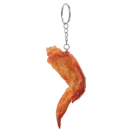 Gift Wrap Food Keychain Chicken Wing Key Ring Hanging Pendant Bag Decor