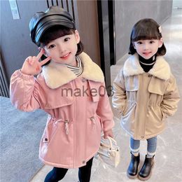 Jackets Winter Clothes for Baby Girl 2-10Y Kids Jacket Velvet Thick Children Clothing Windproof Waterproof Girl Fashion Winter Clothes J231115