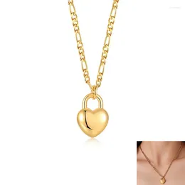 Pendant Necklaces Trendy Gold Color Heart Jewelry Necklace For Women Bohemia Love Wife Mom Girlfriend Birthday Pesent Her