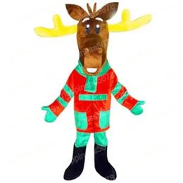 Performance Reindeer Mascot Costumes high quality Cartoon Character Outfit Suit Carnival Adults Size Halloween Christmas Party Carnival Dress suits