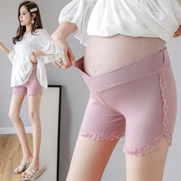 Maternity Bottoms Leggings Short Lace Pregnancy Pants Elastic Safety Pregnant Clothes Loose Comfortable For Women