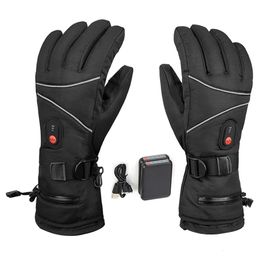 Ski Gloves 1 Pair Touchscreen Electric Heating Gloves Men Women Waterproof Windproof Winter Outdoor Sport Motorcycle Riding Skiing Gloves 231114