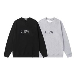 Hoodies Sweatshirts Designer Hoodie Loewees Original Quality New Embroidered Round Neck Sweater for Men and Women Loose Versatile Couple Long Sleeve Top Luxurious