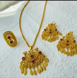 Necklace Earrings Set 3 Piece Earring Ring Jewelry For Women Bu10250