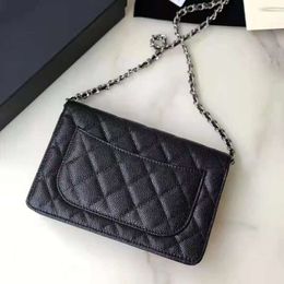 Designer ichanelly bags New Trend Versatile Caviar Woc Wealth Bag Small Fragrant Wind Cross Shoulder Chain Women's Bag KEPO