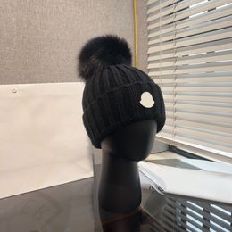 Cheap Knitted Hat Luxury Designs Black Wool Beanie Hats Beanies For Women Winter Chunky Warm Ladies Bonnet Beanie Caps Top Quality
