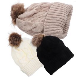 Skiing Jackets 3Pcs Thicken Winter Warm Hat Female Portable Outdoor For Women