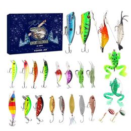 Storage Holders Racks Fishing Advent Calendar 2024 24 Day Lure Countdown To Bait Set For Men 231114