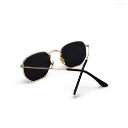 Sunglasses Square Metal Frame Hexagon Mirror Vintage Style Sun Glasses Sunshade Sun-proof Eyewear Beach Travel Outdoor