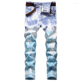 Men's Jeans Original European American - Selling Men's Fashion Personality Hanging Dyed Colorful Stretch Street Pants