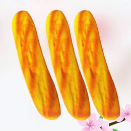 Party Decoration 3 Pcs Cupcake Toppers Food Po Props Miniature Artificial Loaf Bread Christmas Toy Child