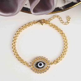 Chain Hot Sale Punk Style Turkish Glazed Evil Eye Adjustable Bracelet Personalized Holiday Jewelry Accessories Wholesale For Men WomenL231115